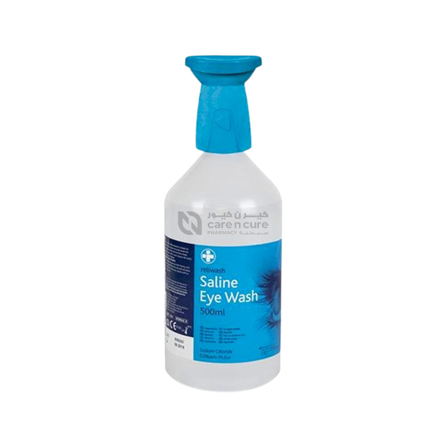 Reliwash Saline Eye Wash Bottle 500 ml With Cup