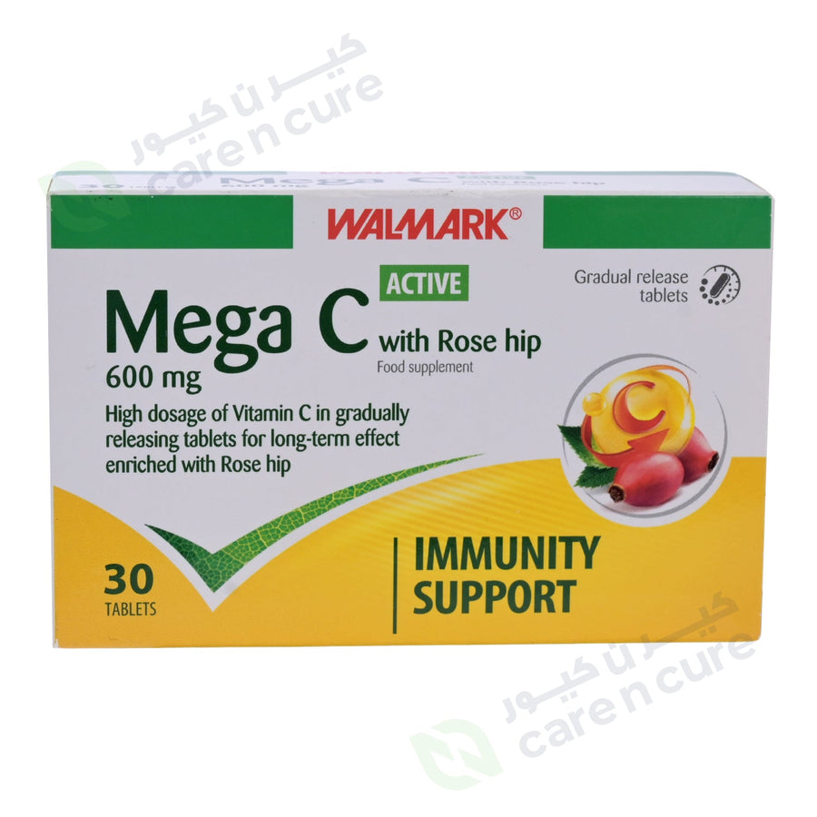 Walmark Mega C Active W/Rose Hip 600Mg Tab 30 Pieces