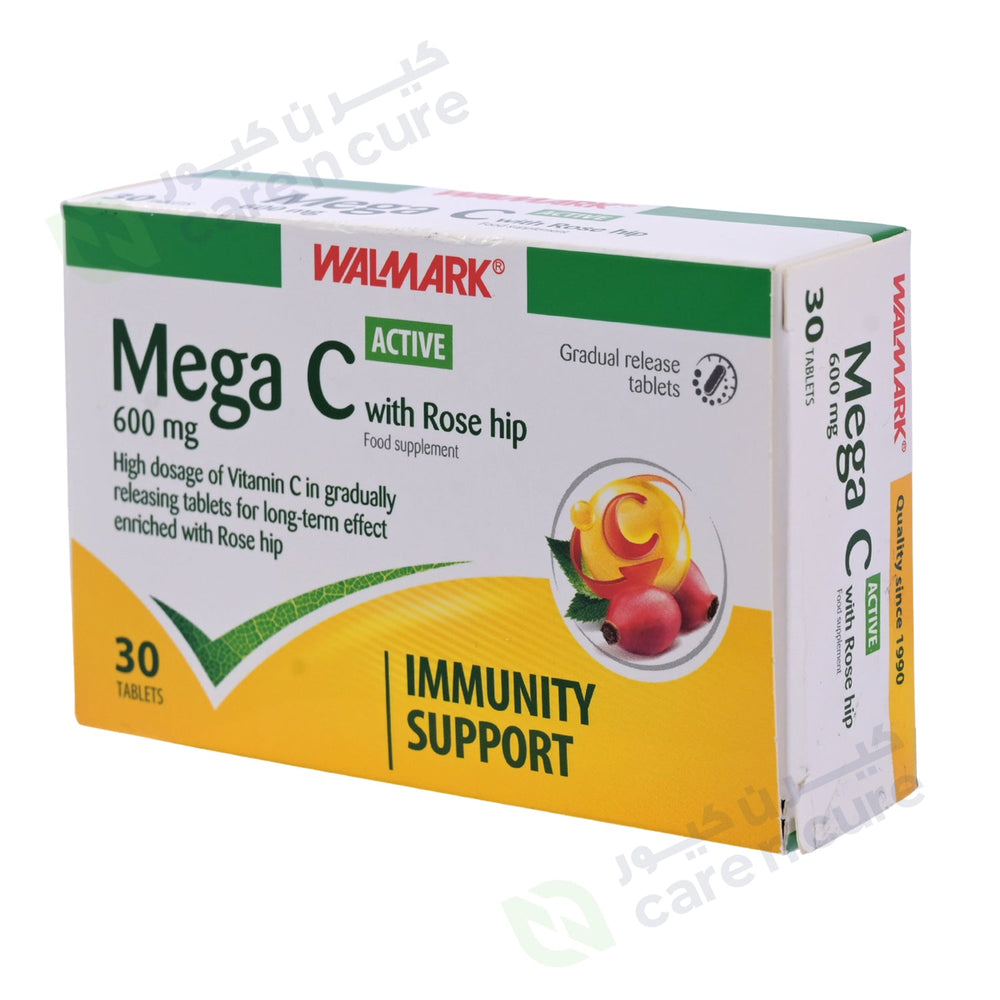 Walmark Mega C Active W/Rose Hip 600Mg Tab 30 Pieces
