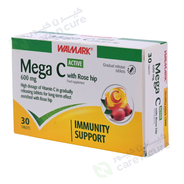 Walmark Mega C Active W/Rose Hip 600Mg Tab 30 Pieces