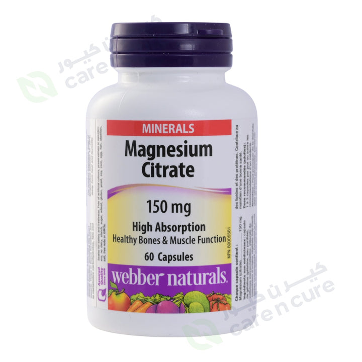 Webber Naturals Magnesium Citrate 150mg Cap