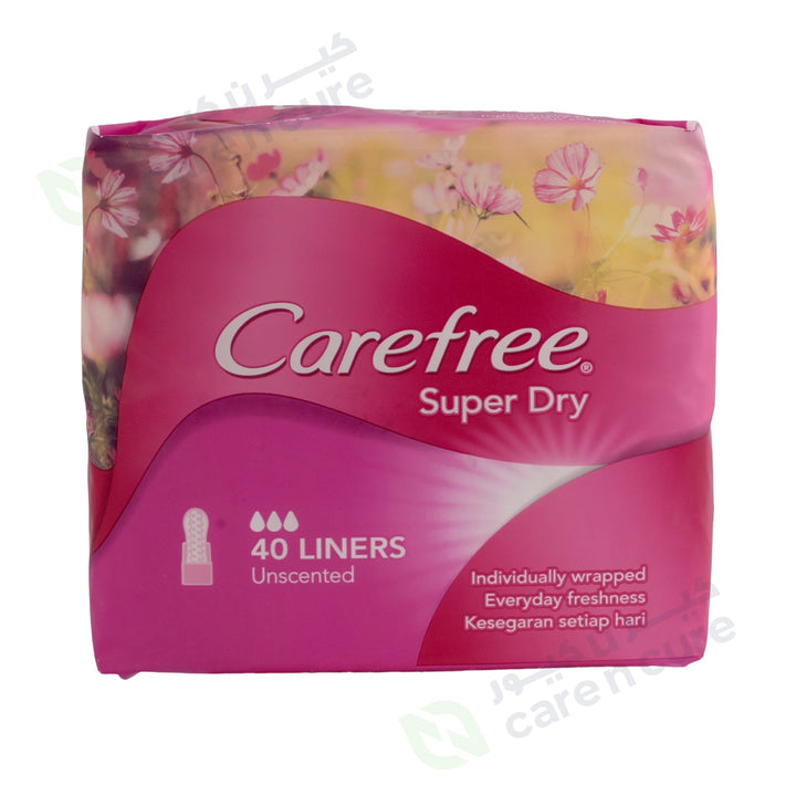 Carefree Super Dry Pantyliner Np 40 Pieces