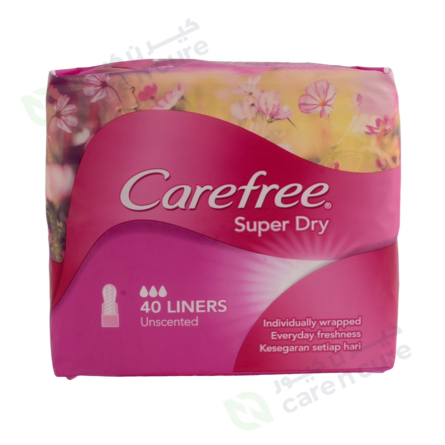 Carefree Super Dry Pantyliner Np 40 Pieces
