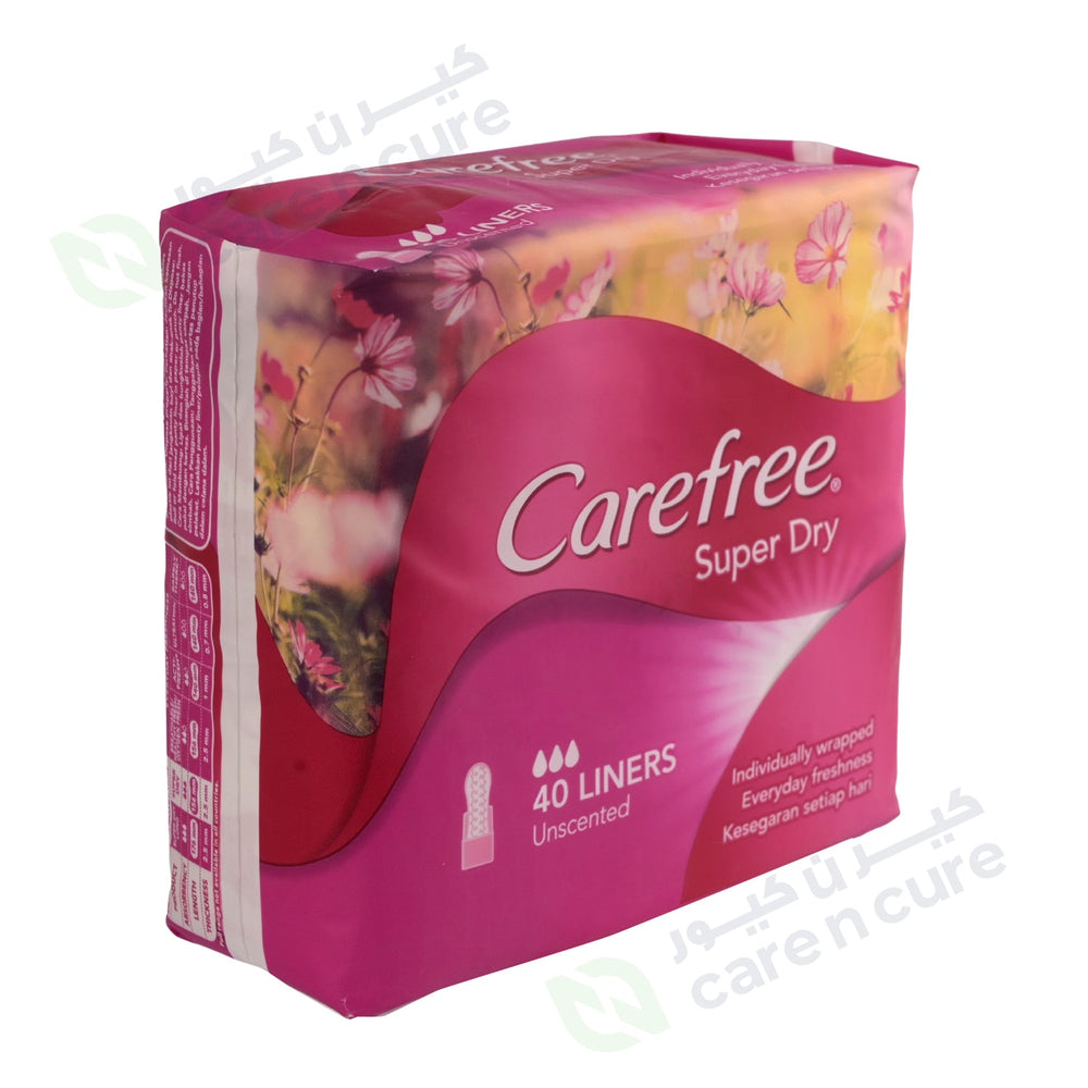 Carefree Super Dry Pantyliner Np 40 Pieces