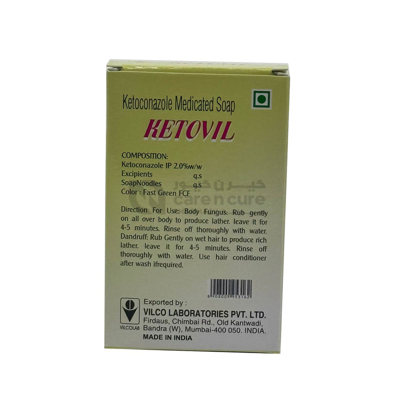 Vilco Ketovil (Ketoconazole Medicated Soap) - 75gm