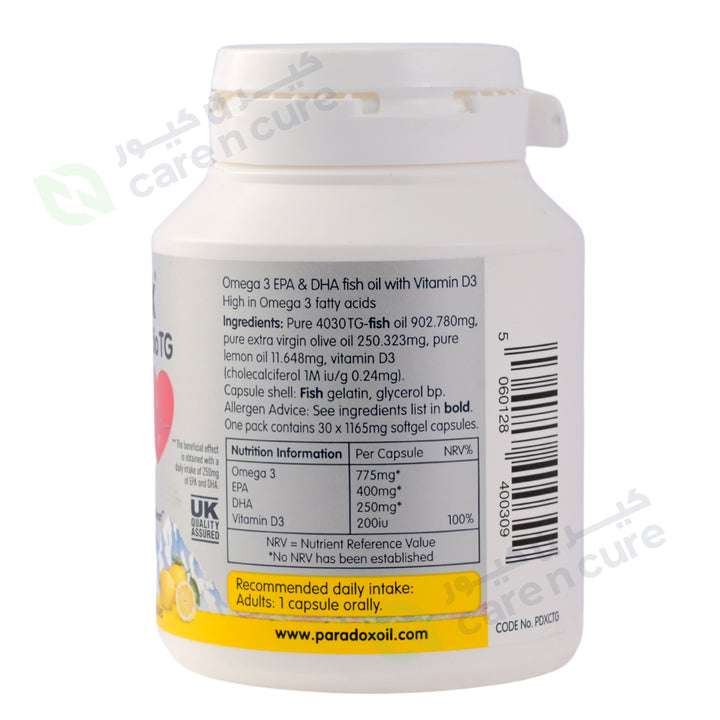 Paradox Omega 3 Cardio Tg 30 Pieces