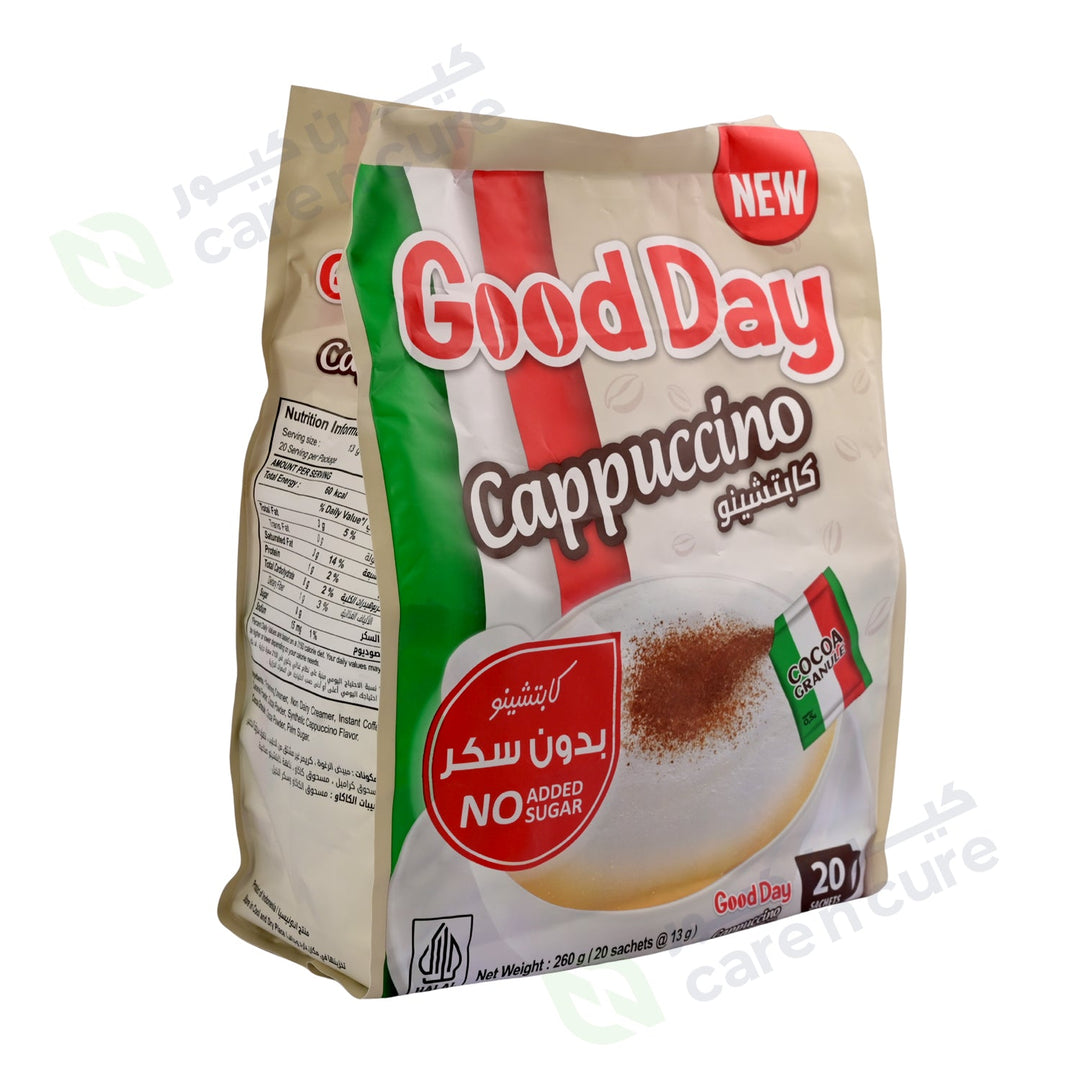 Good Day Cappuccino No Sugar 20 Sachets 13g