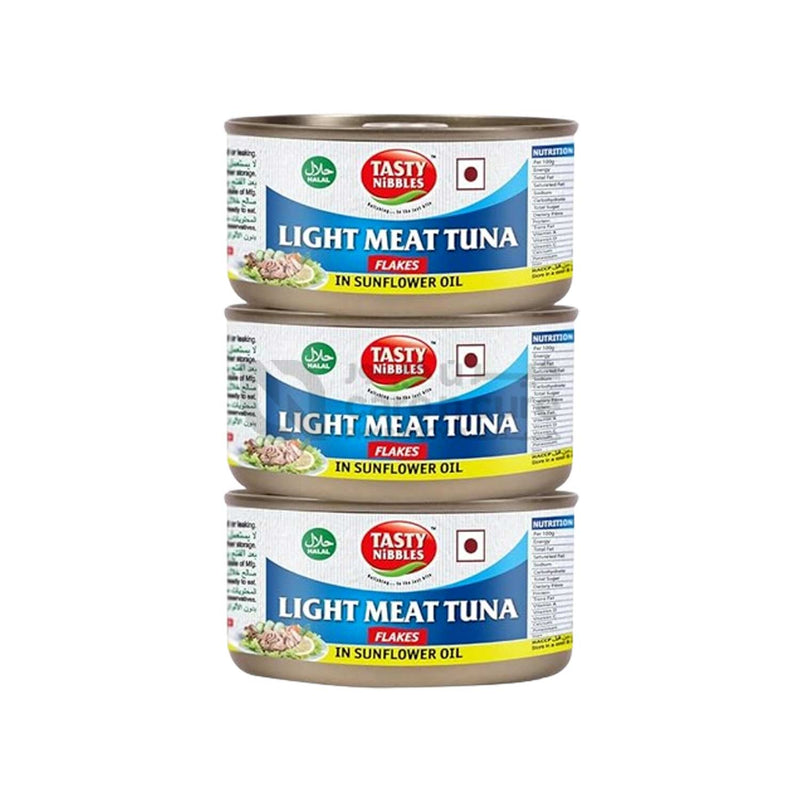 Tasty Nibbles Light Meat Tuna Flakes In Sunflower Oil 3 Pieces Offer