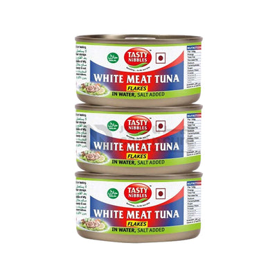 Tasty Nibbles White Meat Tuna Flakes In Salt Water 3 Pieces Offer