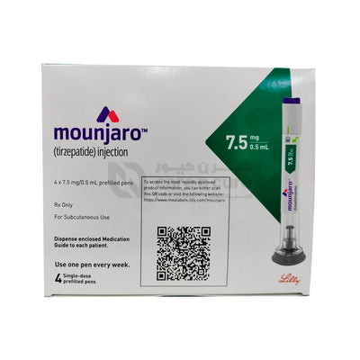Mounjaro 7.5 mg/0.5 ml Pre-Filled Pen 4 Pieces (Original Prescription Is Mandatory Upon Delivery)