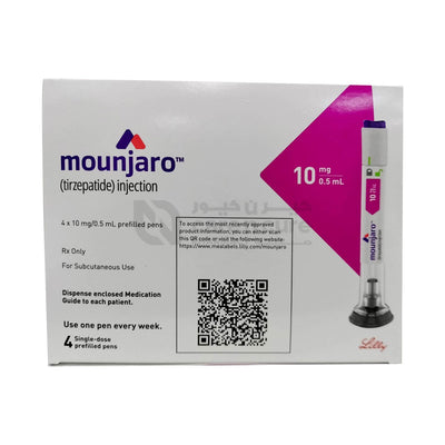 Mounjaro 10.0 mg/0.5 ml Pre-Filled Pen 4 Pieces (Original Prescription Is Mandatory Upon Delivery)