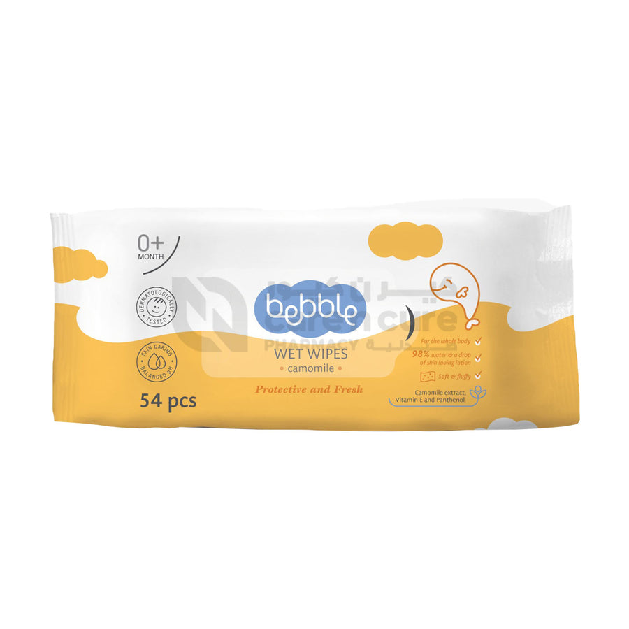 Bebble Wet Wipes Camomile 54 Pieces