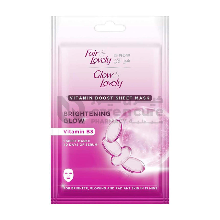 Glow & Lovely Brightening Glow Vitamin Boost Sheet Mask 20 g