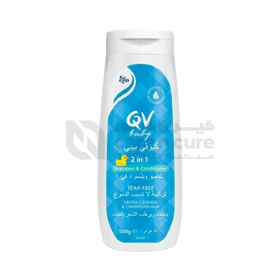 Qv baby 2 in 1 shampoo & conditioner 500g