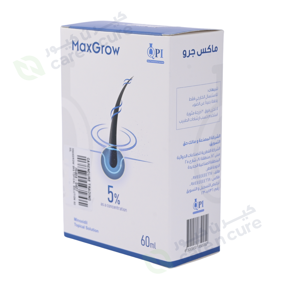 Buy Maxgrow 5% Topical Solution 60 ml online in Qatar- View Usage ...