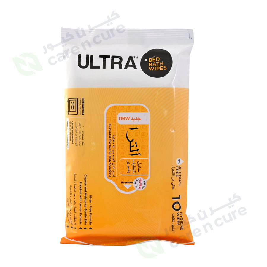 Ultra Bed Bath Wipes 10 Pieces
