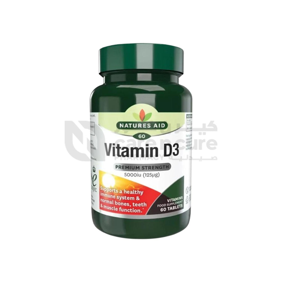 Natures Aid Vitamin D3 5000 Iu Tablet 60 Pieces