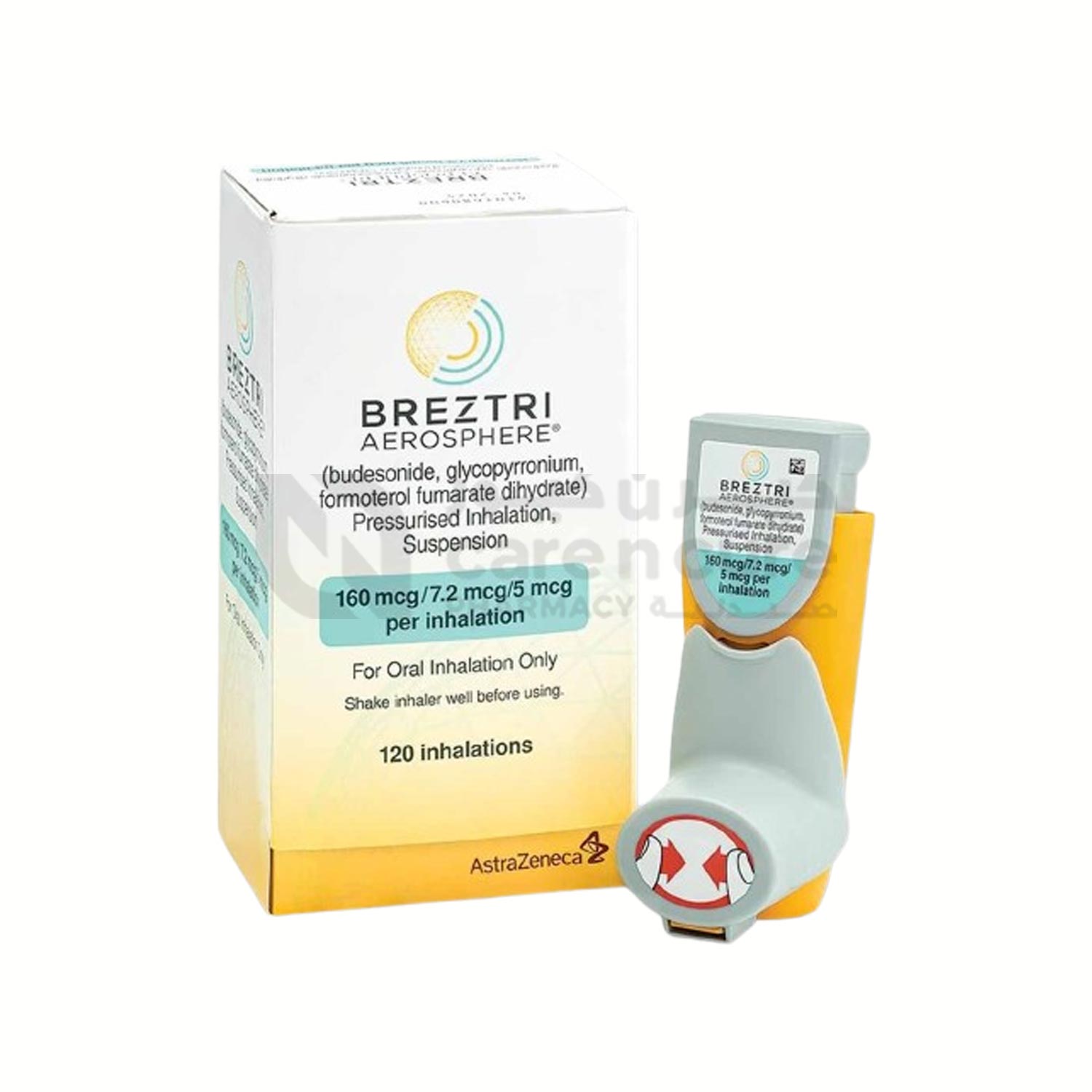 Buy Breztri Aerosphere Oral Inhalation 160/7.2/5 Mcg 120 Dose Online at ...