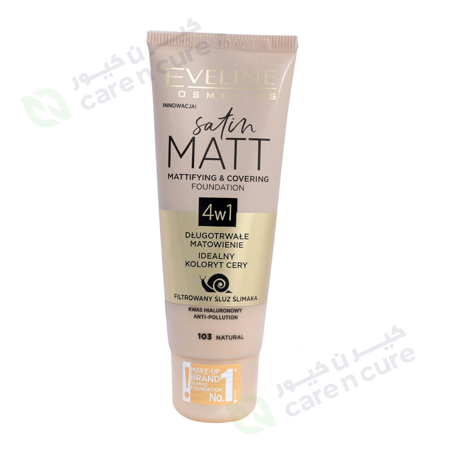 Eveline Satin Matt Mattifying & Covering Foundation 103 Natural