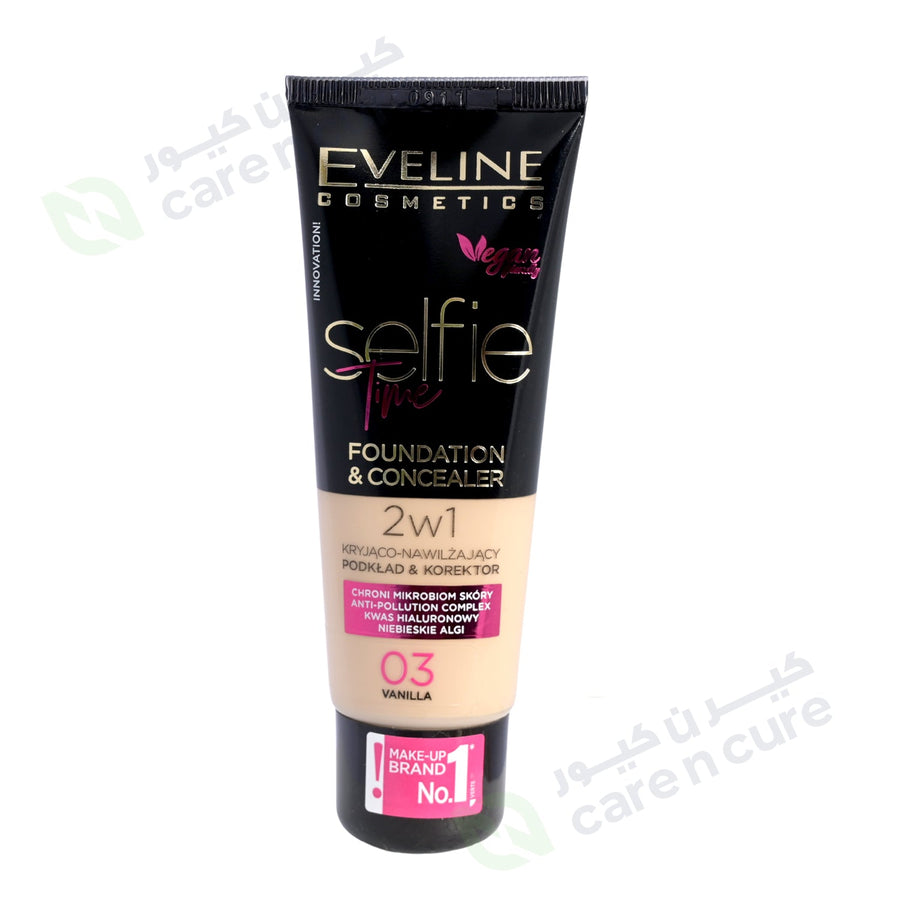 Eveline Selfie Time Foundation & Concealer 03 Vanilla 30ml