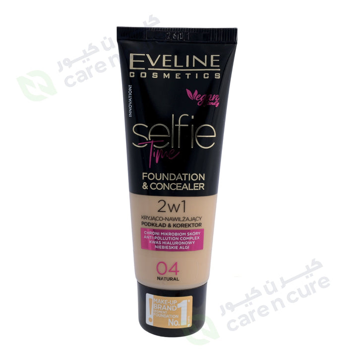 Eveline Selfie Time Foundation & Concealer 04 Natural 30ml