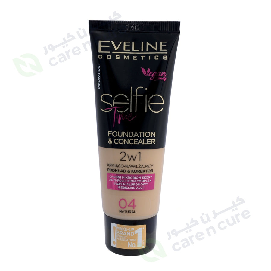 Eveline Selfie Time Foundation & Concealer 04 Natural 30ml