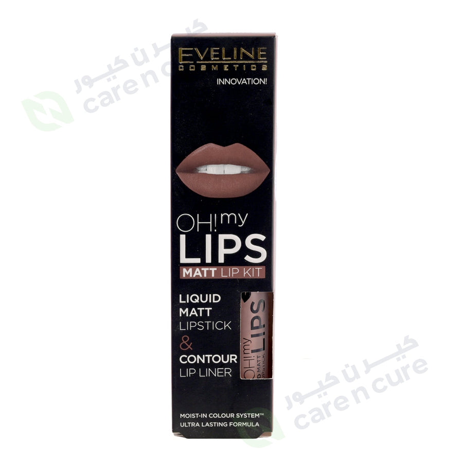 Eveline Oh My Lips Liquid Matte Lipstick Lip Liner No-08 Lovely Rose