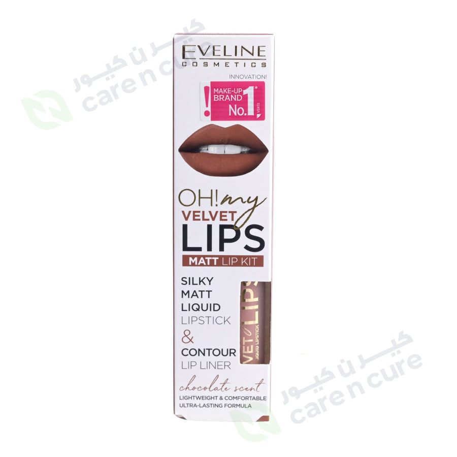 Eveline Oh My Lips Liquid Matt Lipstick And Lip Liner No. 11 Cookie Milkshake