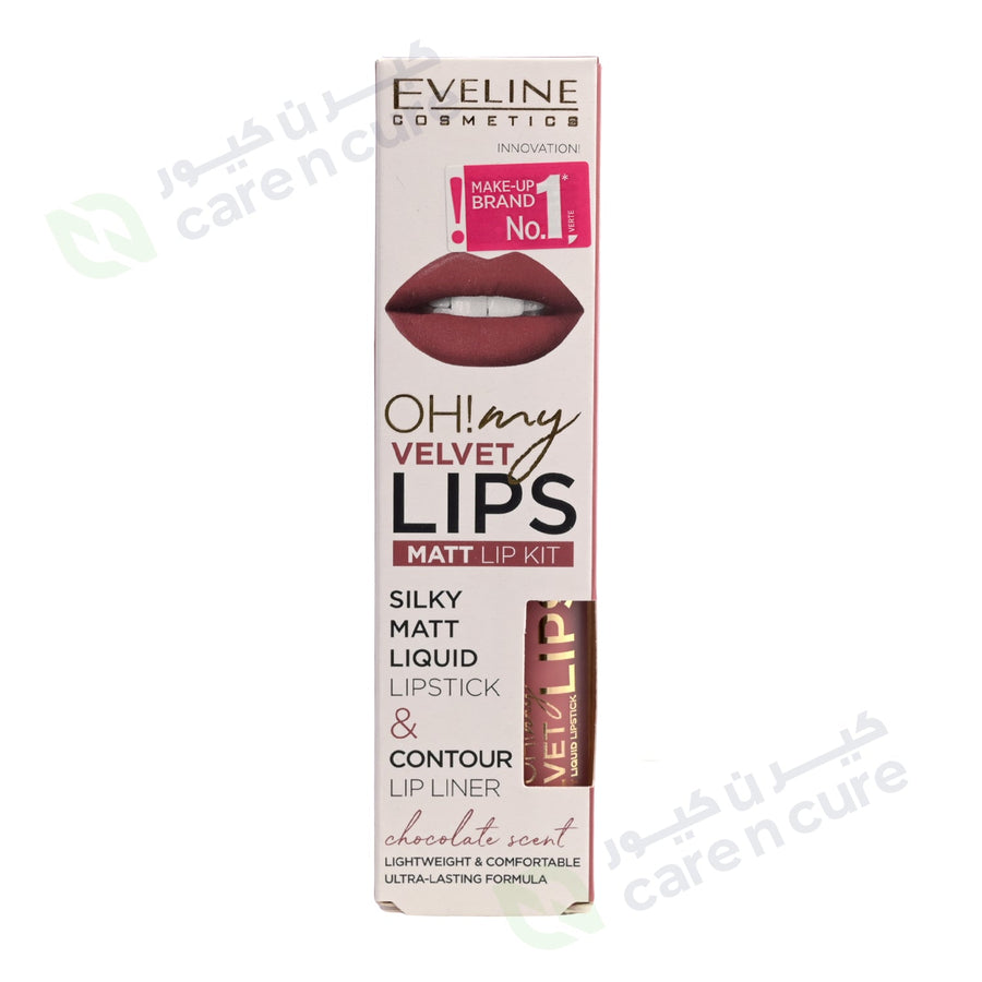 Eveline Oh My Lips Liquid Matt Lipstick And Lip Liner No. 13 Brownie Biscotti