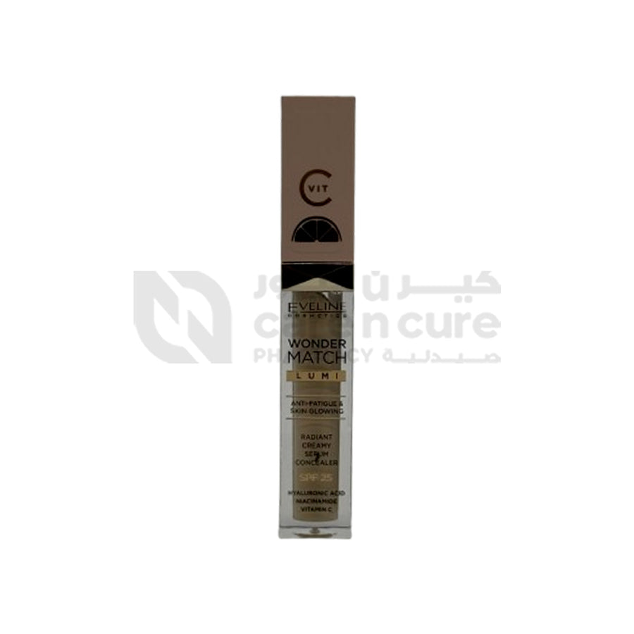 Eveline Wonder Match Concealer Lumi With Vit C No 15 Nude Warm 6.8 ml