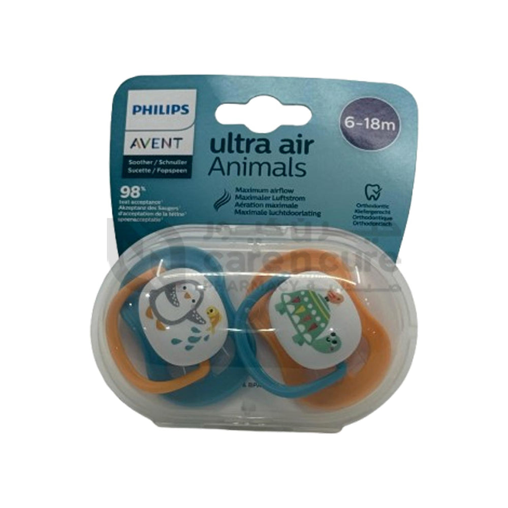 Philips Avent SCF080/07 Soother ORTHO 6-18Month Boy PENG/TURT