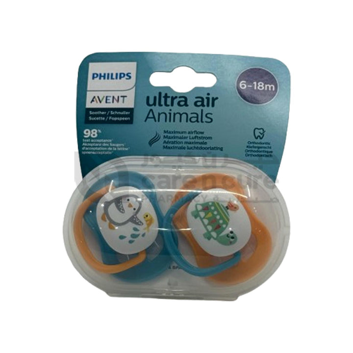 Philips Avent SCF080/07 Soother ORTHO 6-18Month Boy PENG/TURT