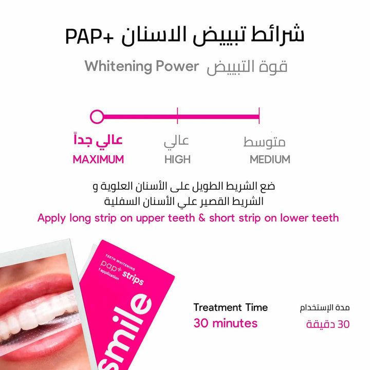 Hismile PAP+ Whitening Strips. 14 Strips