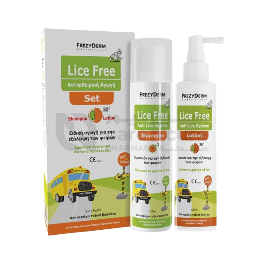 Frezyderm Lice Free Set (Shampoo + Lotion) 2x125ml