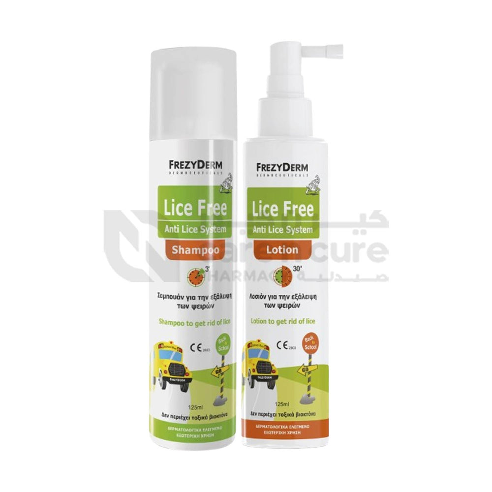 Frezyderm Lice Free Set (Shampoo + Lotion) 2x125ml