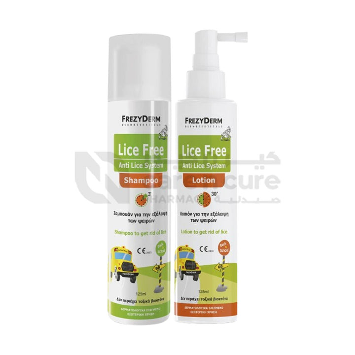 Frezyderm Lice Free Set (Shampoo + Lotion) 2x125ml