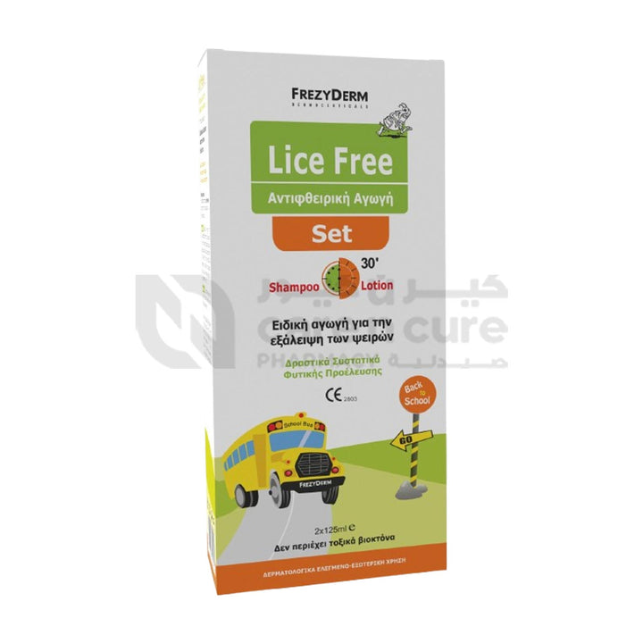 Frezyderm Lice Free Set (Shampoo + Lotion) 2x125ml