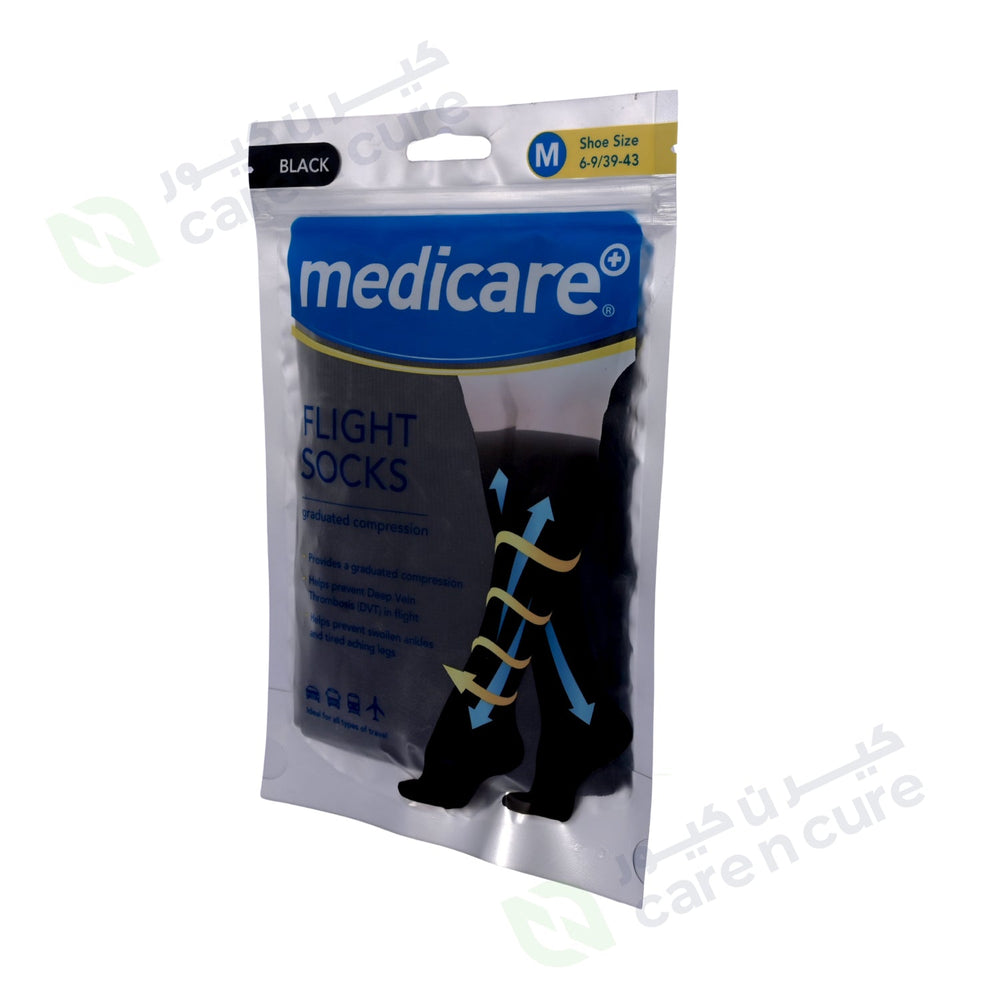 Medicare Flight Socks Black Medium