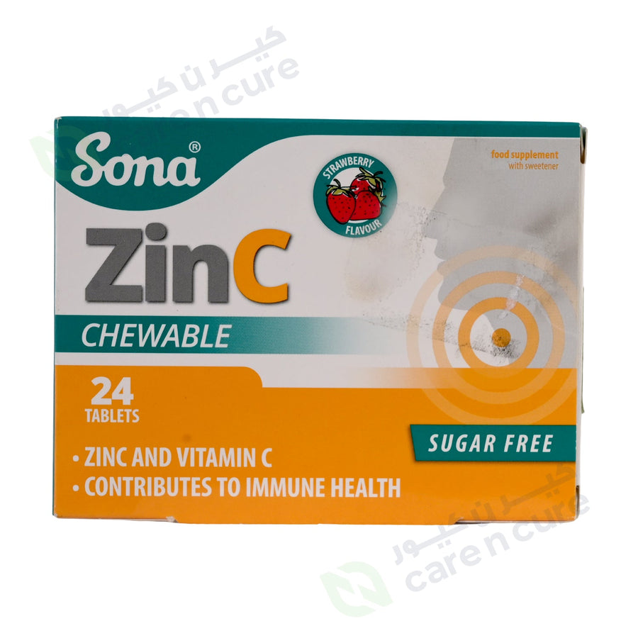 Sona Zinc C Chewable Tablet 24 Pieces