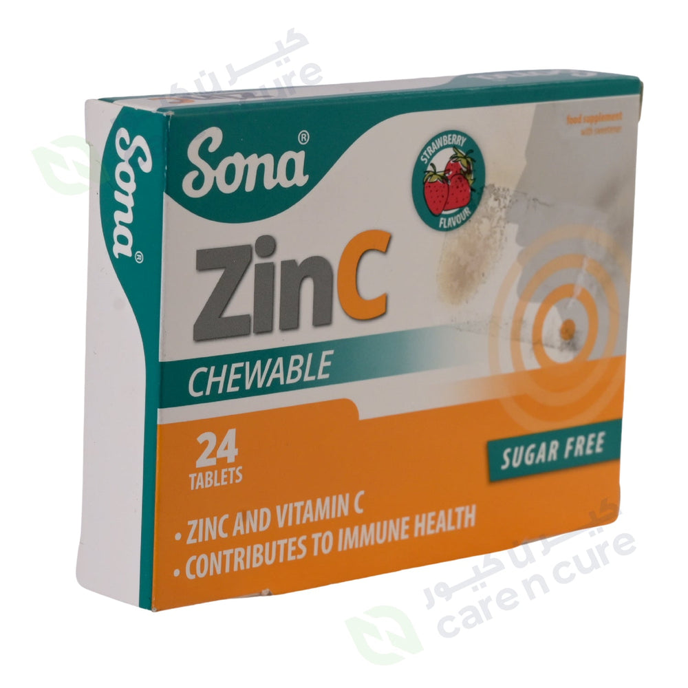Sona Zinc C Chewable Tablet 24 Pieces