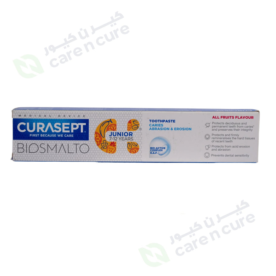Curasept Biosmalto Toothpaste Juniors 7 - 12 Years 75ml