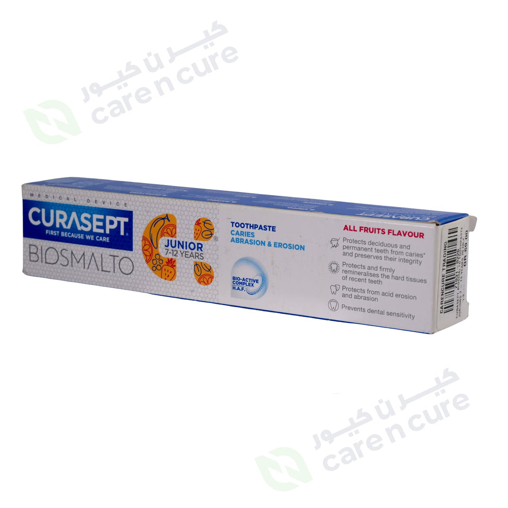 Curasept Biosmalto Toothpaste Juniors 7 - 12 Years 75ml