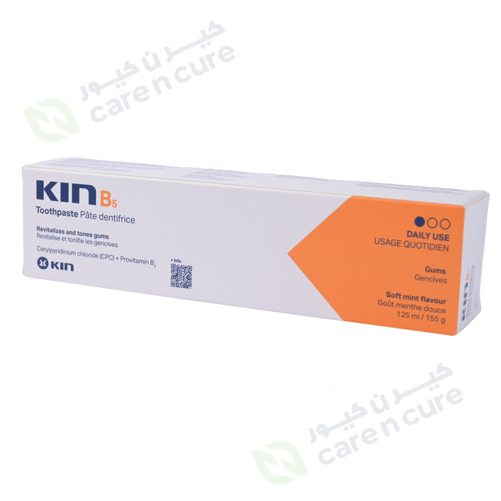 Kin Toothpaste Non Flavor Buy Kin B5 Toothpaste 125ml Online at Best prices in Qatar | CarenCure ...