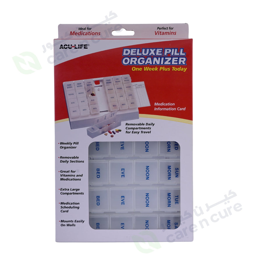 Acu-Life Deluxe Pill Organizer One Week Plus Today 400407