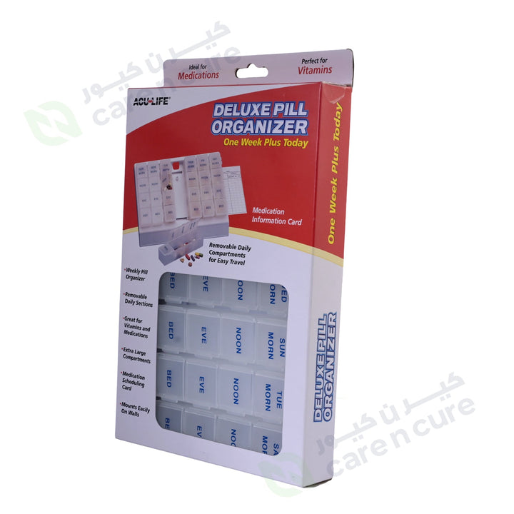 Acu-Life Deluxe Pill Organizer One Week Plus Today 400407