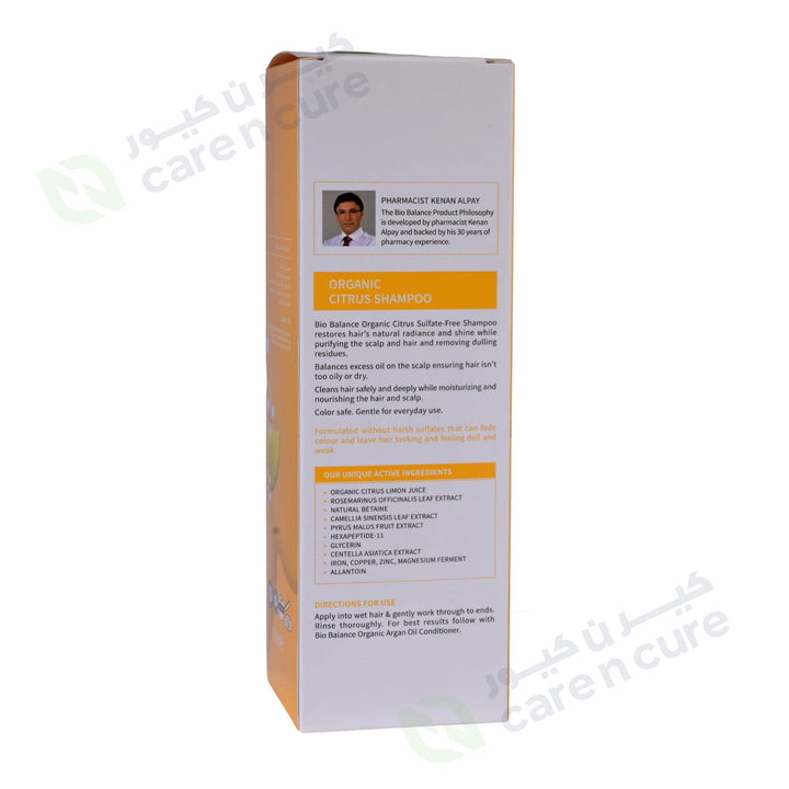 Biobalance Organic Faster Hair Growth Shampoo Citrus 330ml