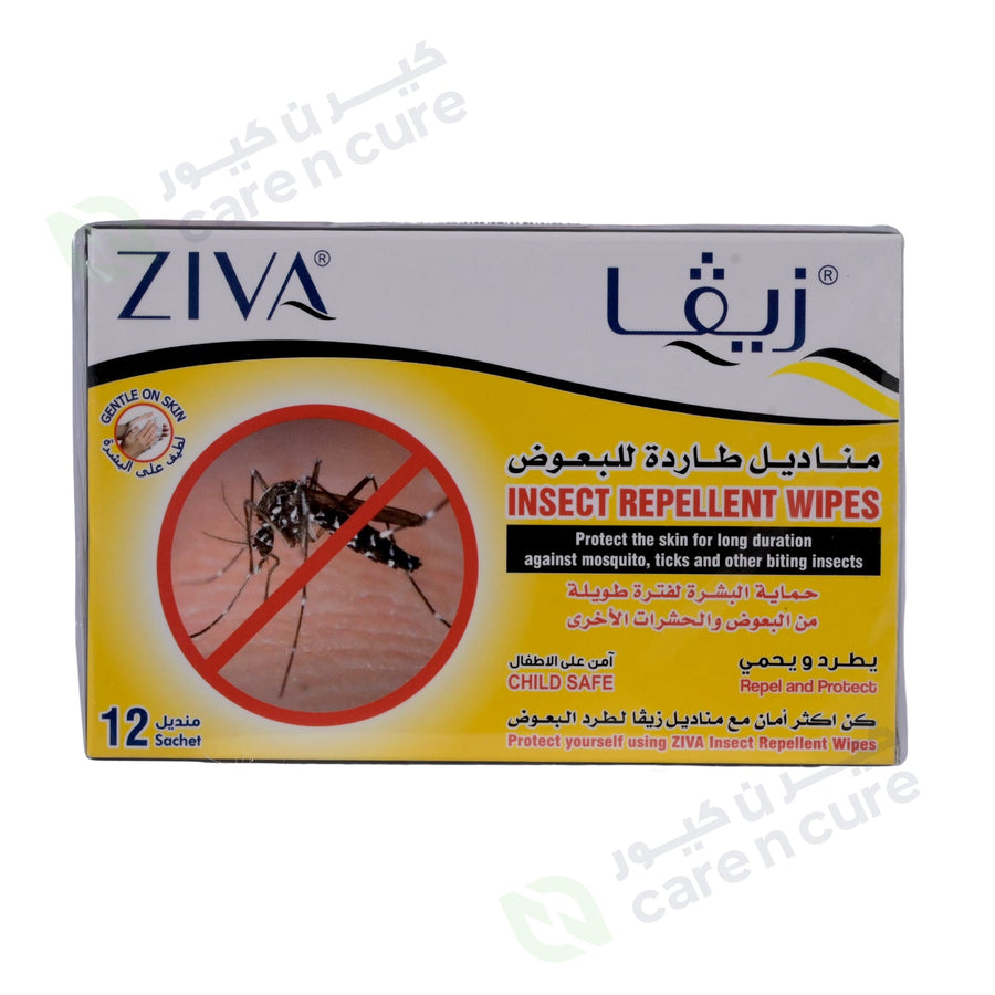Ziva Insect Repellent Wipes 12 Pieces