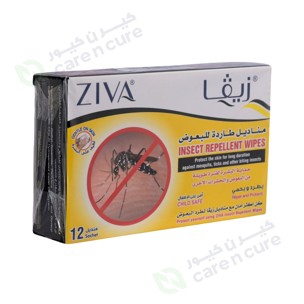 Ziva Insect Repellent Wipes 12 Pieces