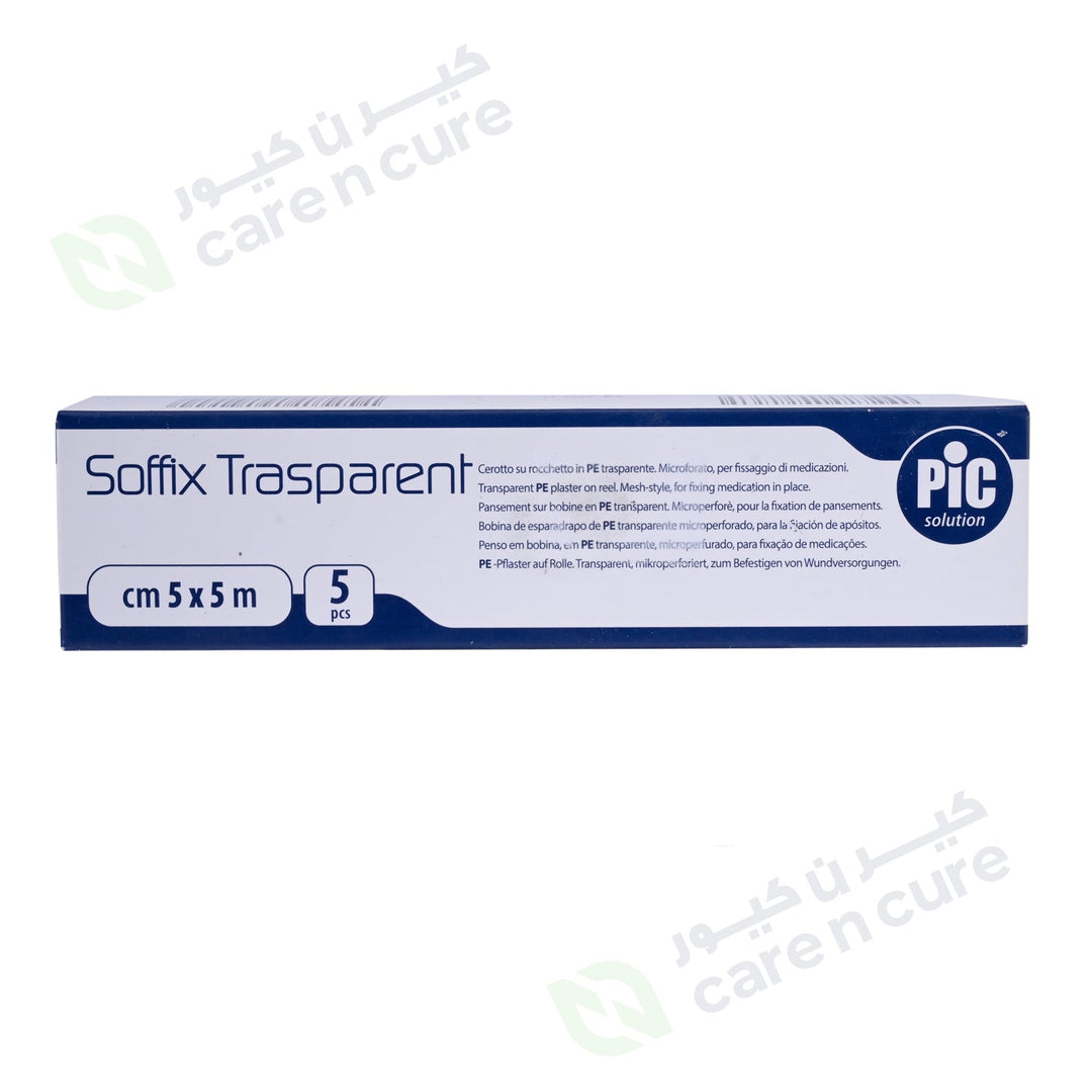 Pic Soffix Trasparent Plaster 5 cm X 5m 5 Pieces