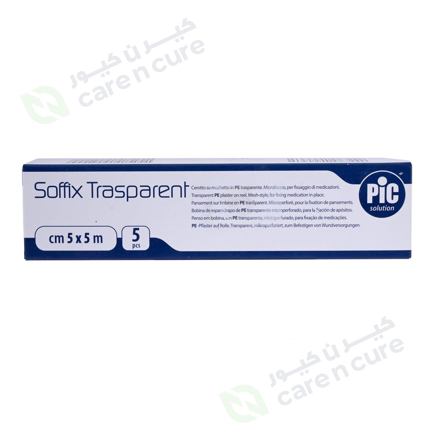 Pic Soffix Trasparent Plaster 5 cm X 5m 5 Pieces